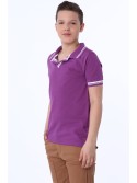 Lila Poloshirt für Jungen NDZ4475 – Online-Shop – Boutique